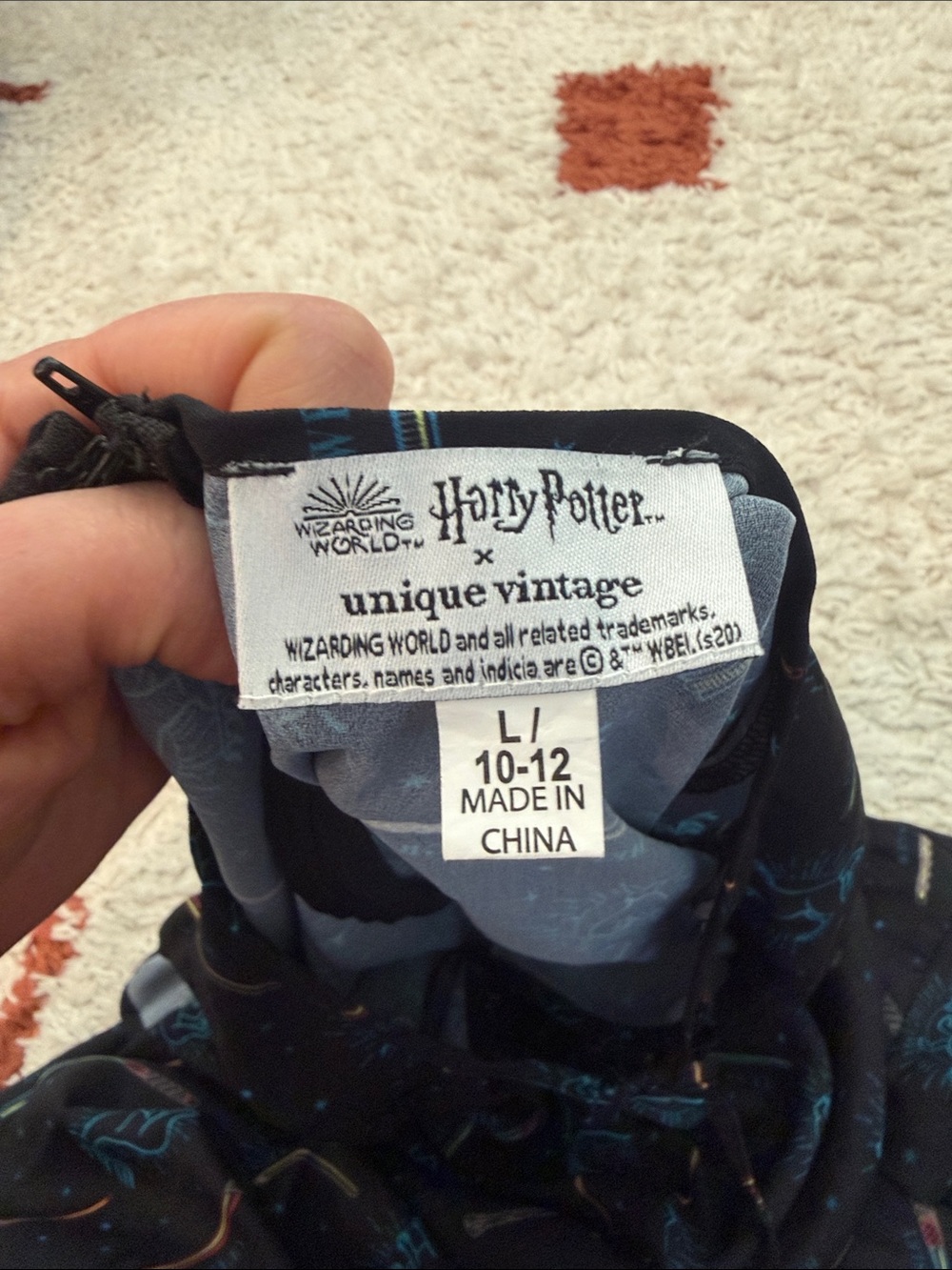 Unique Vintage Harry Potter Patronus Wand Print Dahlia Swing Dress - Picture 11 of 12